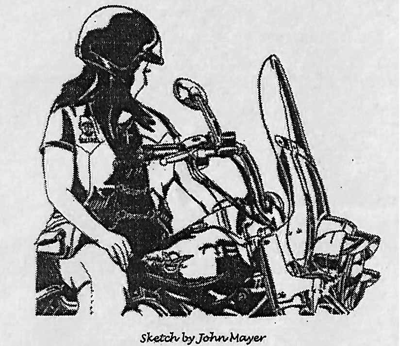 Woman rider sketch by John Mayer
